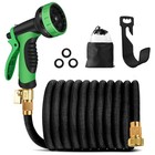 Pocket Hose Copper Bullet With Nozzle Expanding Garden Hose 50 Ft  100ft 150ft