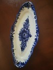 Vintage Gzhel Russian Porcelain Oval Serving Platters Set Of 2 