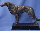 Bronze Borzoi 11  Dog Figurine Marked 1930s