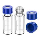 2ml Sample Vials caps Screw Top Pack Of 100 Clear Lab Vial Small Glass Bottles
