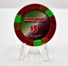 Harvey s  wagon Wheel  Lake Tahoe Nevada 2000  5 Casino Chip E6029  worn