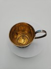 Antique Russian Cloisonne Enameled Silver Gold Gilt Cup
