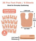 36 Pcs Callus Pads For Feet  U-shaped Callus Cushions For Feet  Soft Felt Corn P