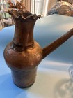 Antique Middle Eastern Copper Pitcher Water Jug Hand Forged   12 5 Inches Tall  