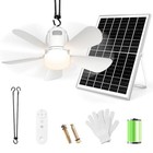 Solar Ceiling Fan Kit 20    20000mah Portable Canopy Fan With 30w Solar 