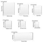 7pcs Acrylic Stamp Block Assorted Sizes Acrylic Blocks For Stamping With Grid   