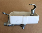 Vtg Central Brass Porcelain Cast Iron Drinking Fountain   1940s Bubbler 7 x4 