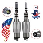 2pcs Dental 4 Hole Multiflex Lux Led Quick Coupler For Fiber Optic Handpiece