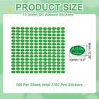 2700pack Qc Passed Stickers 0 5x0 35  Inventory Quality Control Stickers Green