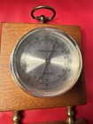 Springfield Wall Weather Station Thermometer Barometer Hygrometer Wood Metal