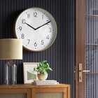 19  Plastic Mirrored Wall Clock Brass - Threshold  Contemporary Round