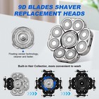 9d Electric Shaver For Men - 9 Blades Replacement Head Universal Blade For El   