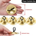 4pc Finger Cymbals Finger Zills For Belly Danc Brass Hand Cymbal 5 3cm Gold