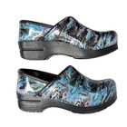 Dansko Professional Clogs Womens Shoe Sz 37 6 5   7 Abstract Color Waves Slip On