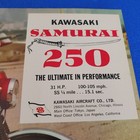 1967 Kawasaki Samurai 250 Print Ad 2 Page Model A1 Motorcycle Aircraft Aviation