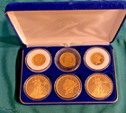 Set Of 6-americas Rare Gold Plated Coin Tribute Proof- 3 00- 4 00- 20-free Ship 