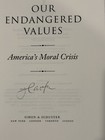 Jimmy Carter Autograph Signed    our Endangered Values    President Memoir Politics