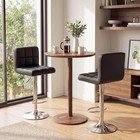 Homall Bar Stools Set Of 2  Modern Pu Leather Adjustable Swivel Barstools With