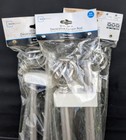 Mainstays 30 -84  Decorative Curtain Rod Set Nickel Finish 3 4      Set Of 4 Nos