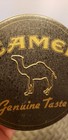 Vintage Camel Cigarettes Tin Genuine Taste Round Black 4 x2 