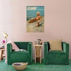 Surf Baby Poster Vintage Surf Poster Room Aesthetic Poster Canvas Wall Artposter