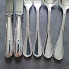 Christofle Perles Silverplate Flatware Standard Knife Fork Spoon 6pcs Excellent