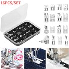 16pc Presser Feet Kit Fits Singer brother janome elna kenmore Low Shank Machine 