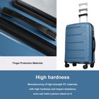 Travelhouse 3pc Hardshell Luggage Set Suitcase Lock Spinner Wheels  Blue