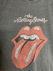 The Rolling Stones Tongue Lips Logo T-shirt Men s 2xl Gray Flawed Read