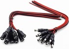 40 Pcs Dc Power Cable 12v 5a Plugs 20 male 20 female Connectors For Cctv Camera