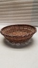 8  Wicker Weaved Round Basket  v 
