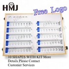 Free Custom Logo Kit Cz Diamond Carat Chart Ring Comparison Set Gemstone White