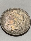 1865 Three Cent Nickel Vf Toned