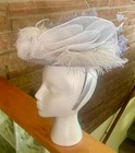New Grey   White Kentucky Derby   Oaks Fascinator