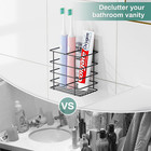 Adhesive Toothbrush Holder Wall Mounted  Suction Cup Toothpaste Organizer For Sh
