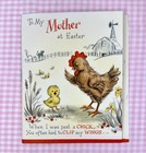 Vintage Easter Cards Lot 4 Chicks Humor Mother Theme Die Cut Hallmark 1930s 40s