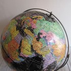 Vtg Replogle Black World 12 Inch Starlight Globe Textured Metal Base 2006 Approx