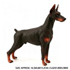 Doberman Figurine Solid Pvc Lifelike Muscular Doberman Pinscher Statue Deco Wzxe