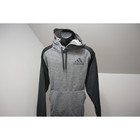 Adidas Climawarm Fleece Hoodie Mens Xl Grey Black Pullover Performance