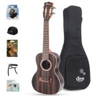 Uma Ukulele Uk-11c Striped Ebony - Concert  Tuner strap capo shaker strings bag