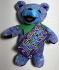 Grateful Dead 7  Bean Bear Plush    iris    By Liquid Blue Vintage