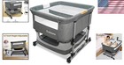 3-in-1 Twin Bassinet  Portable Co-sleeper   Rocking Baby Crib With Storage