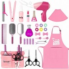 31 Pcs Kids Beauty Salon Toy Set - Pink Makeup Play Kit For Girls  Fun Role Play