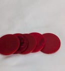 Vintage Lot 5 Art Deco Catalin Bakelite Candy Apple Red Swirl Poker Chips C1935