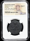 Ngc Ch F  Byzantine Empire 1042-1060 Ad Jesus Christ Follis Genuine Class D Coin