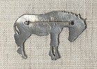 Silver Pewter Donkey Pin 2 1 4 Inches Brooch Jewelry Pre Owned