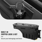 Truck Bed Storage Box  Lockable Lid  Waterproof Abs Wheel Well Tool Box