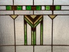 Antique Stained Leaded Glass Window Circa 26  X 23  Chicago Crica 1920 Craftsman
