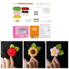 Diy Crochet Starter Kits For Beginners Handmade Flower Brooch Material Yarn Hook