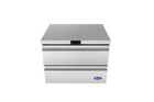 Atosa 36  Under Counter Refrigerator  2 Drawers  Casters  Aur36d2  Free Liftgate